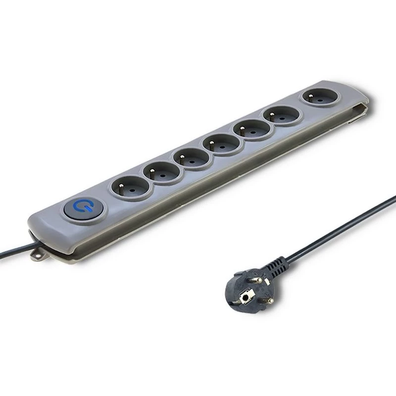 Ylijännitesuoja Qoltec 50167 harmaa 8 AC-pistorasiaa 230V 1,8m