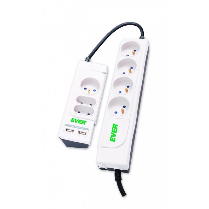 OFFICE PLUS 7 pistorasiaa 250 V valkoinen (T/LZ06-OFP018/0000) - Ever