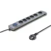 Ylijännitesuoja Qoltec 50165 harmaa 6 AC-pistorasiaa 230 V 1,8 m