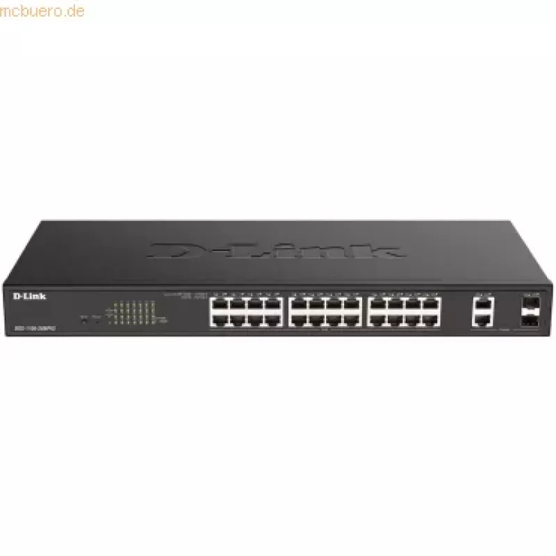 D-Link DGS-1100-26MPV2/E verkkokytkin Managed L2 Gigabit Ethernet (10/100/1000) Power over Ethernet (PoE) musta