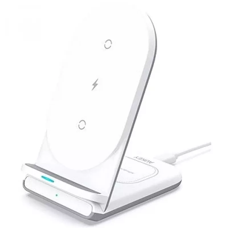 AUKEY LC-A2-WT laturi, sisäkäyttö, USB, langaton pikalataus, valkoinen