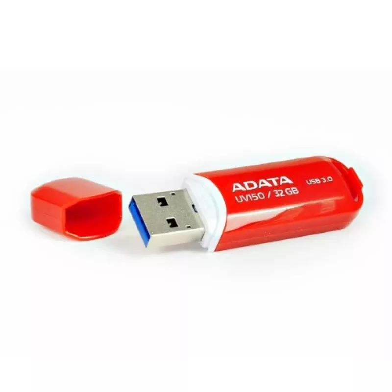 USB-muistitikku ADATA DashDrive UV150 32 GB, USB Type-A 3.2 Gen 1, punainen, kansidesign