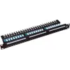 Alantec PK013 kytkentäpaneeli 19" 1U, 24x RJ-45, Cat5e UTP, LSA, hyllyllä, musta