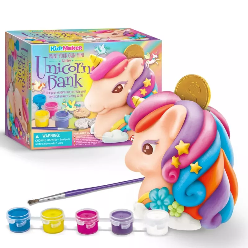 4M Kidzmaker glitter-yksisarvinen säästöpossu