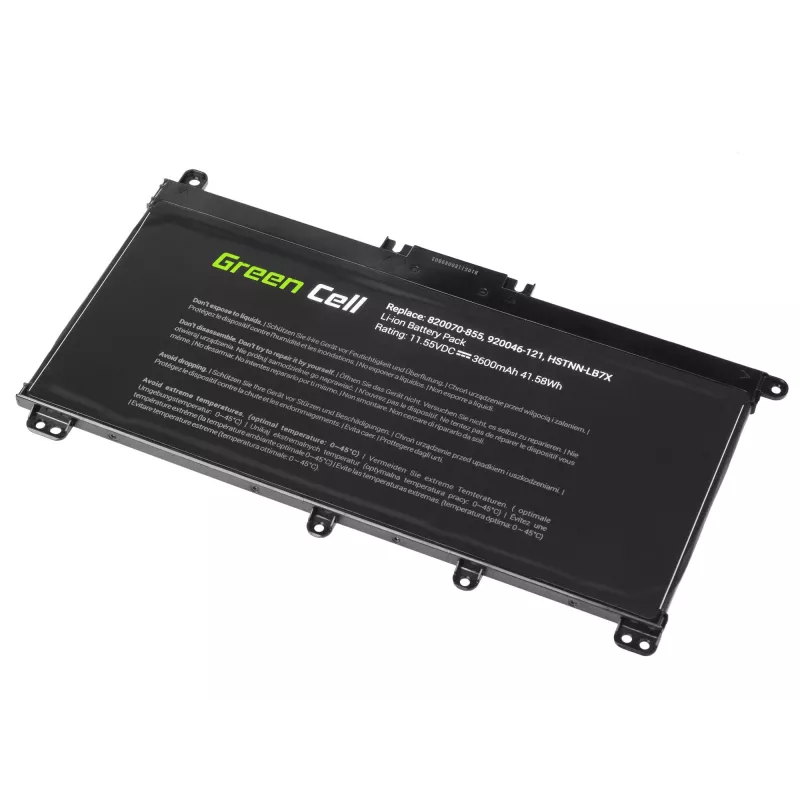 Akku Green Cell HP145 HP Pavilion (LiPo 3600 mAh, 11,55 V, musta)