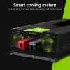 Vaihtosuuntaaja Green Cell INV12 3000 W 12 V – 230 V, 50 Hz, 1 USB, aktiivinen jäähdytys, musta