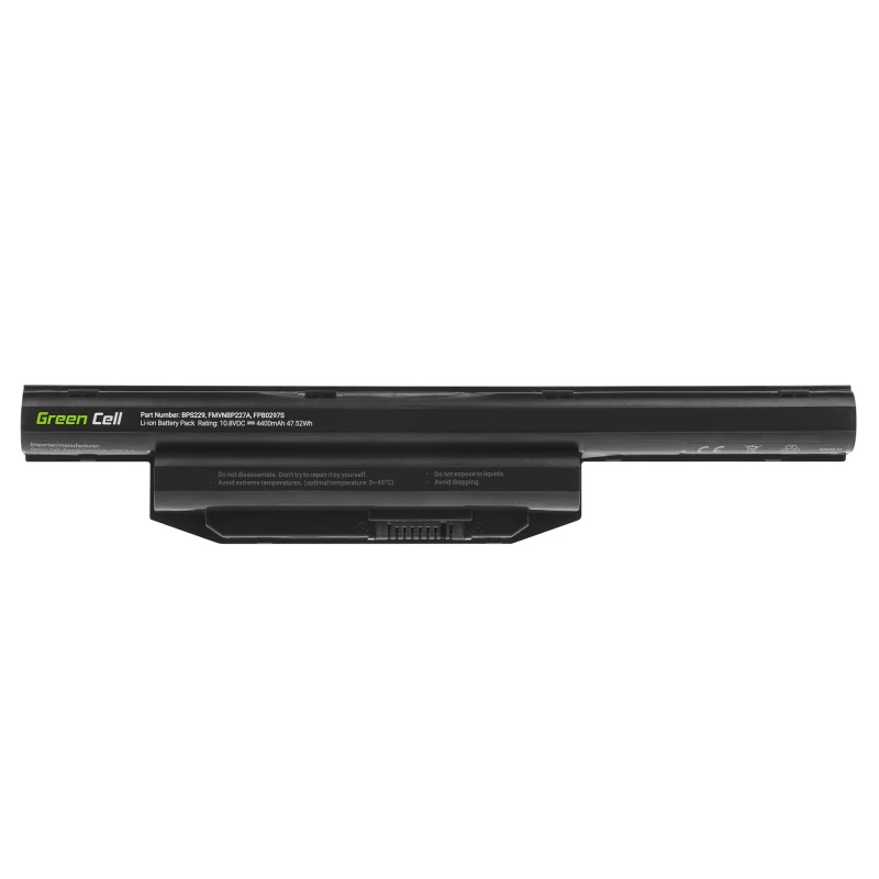 Akku Green Cell FS31 Fujitsu LifeBookiin — LiPo 4400 mAh, 11,1 V, musta, 1 kpl