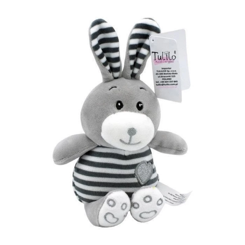Pehmolelu TULILO Striped Cuddles jänis 26 cm pehmojänislelu