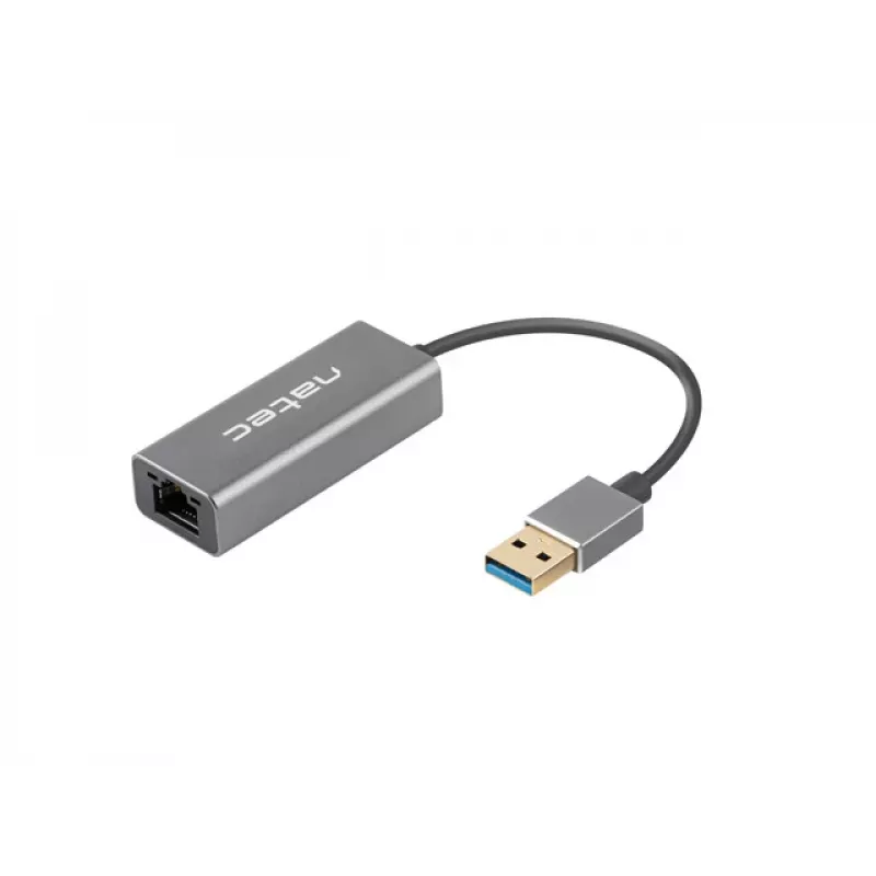 Natec Cricket NNC-1924 USB 3.0 Type-A – RJ45 Ethernet-sovitin, 1000 Mbit/s, 15 cm kaapeli, musta