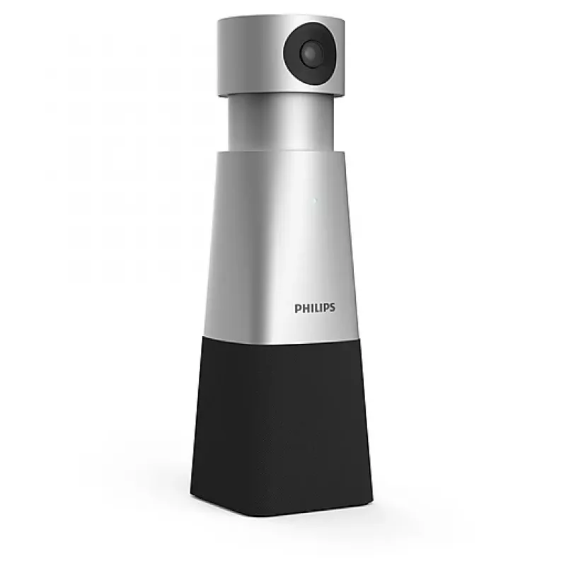Philips PSE0550 SmartMeeting kannettava 4K-videoneuvottelukamera sisäänrakennetulla mikrofonilla, 30 kuvaa/s, USB, musta/hopea