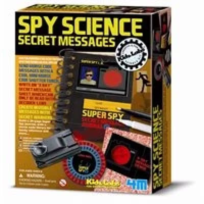 4m Spy Science Secret Messages Kit 3295 – salaviestikokeilupakkaus lapsille 8-vuotiaasta