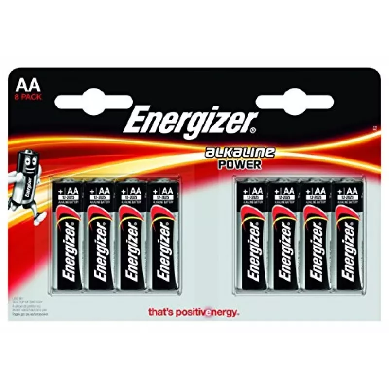 Energizer Alkaline Power AA/LR6 -paristot, 8 kpl:n pakkaus (CHP8)