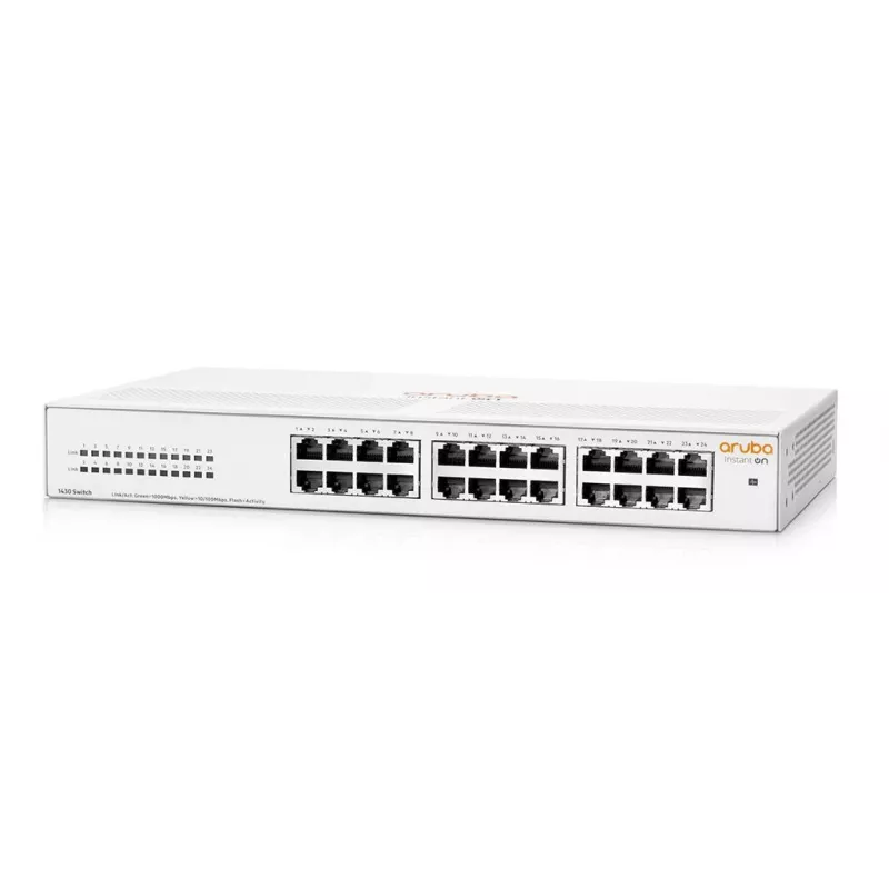 HPE Aruba Networking Aruba Instant On 1430 24G hallitsematon L2 Gigabit Ethernet (10/100/1000) 1U valkoinen