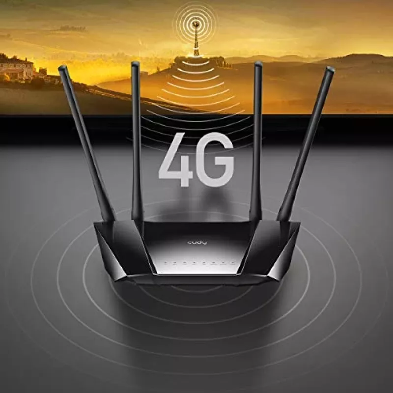Cudy LT400 langaton reititin Fast Ethernet single-band (2.4 GHz) 4G musta