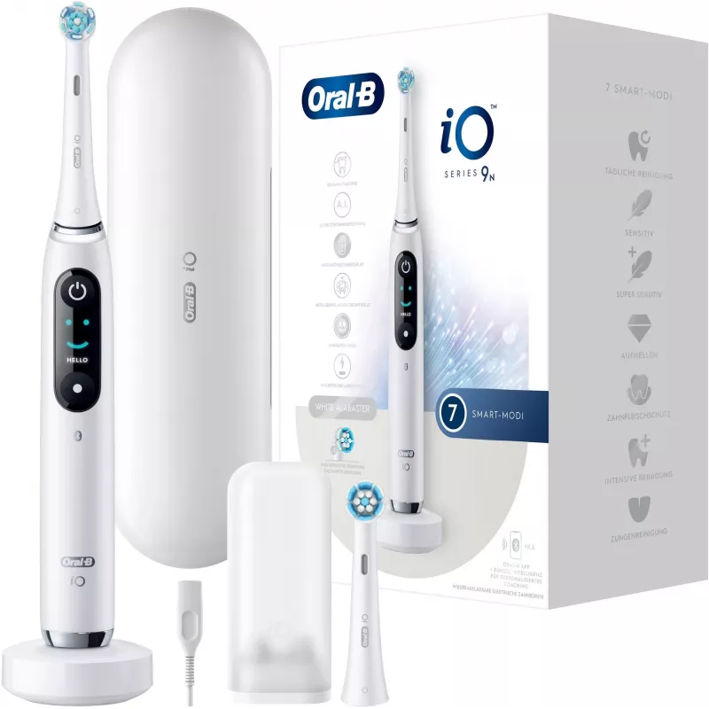 Oral-B iO 9N värähtelevä hammasharja aikuisille valkoinen