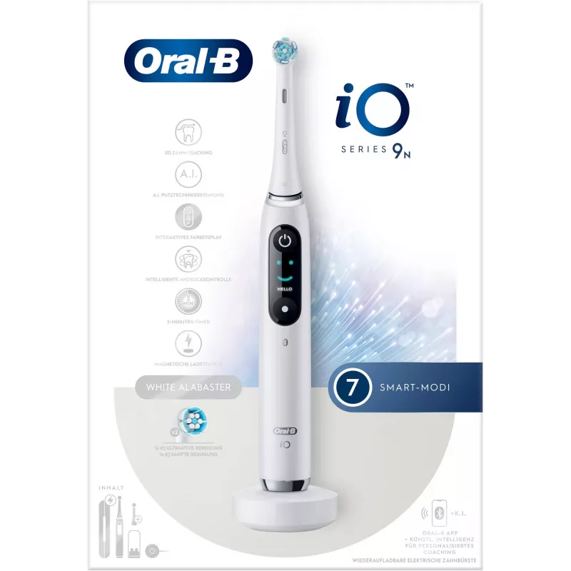 Oral-B iO 9N värähtelevä hammasharja aikuisille valkoinen