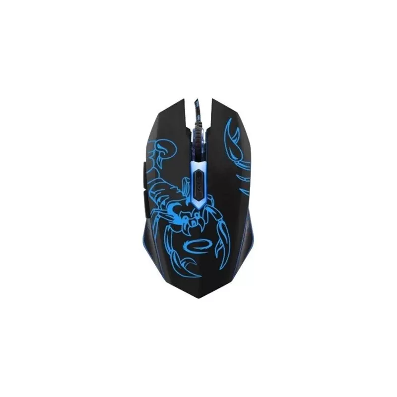 Esperanza MX203 SCORPIO - hiiri - USB - sininen - hiiri - optinen - 6 painiketta - musta
