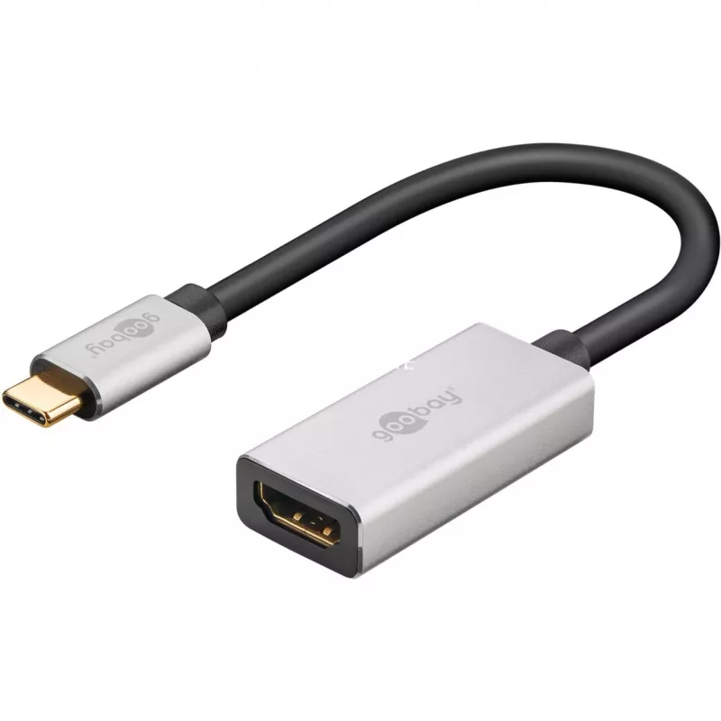 Wentronic 60194 videokaapeliadapteri 0,15 m USB Type-C HDMI musta - hopea (60194)
