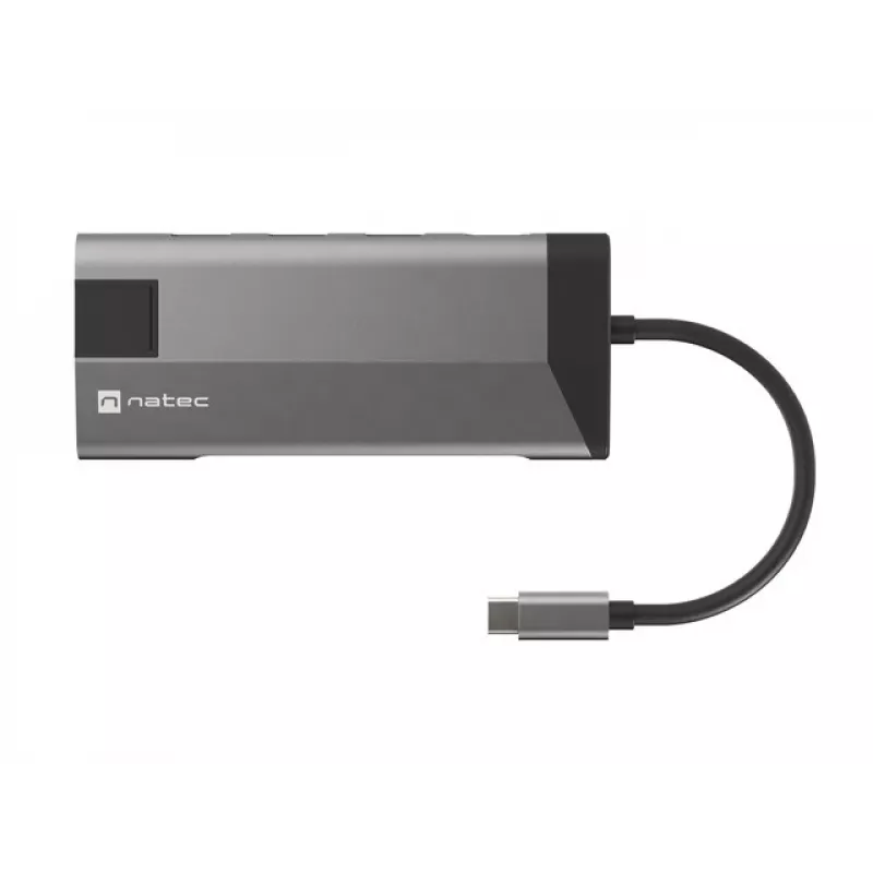NATEC Fowler Plus USB Type-C musta harmaa MicroSD SD -keskitin