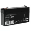 UPS-akku Green Cell AGM13, sinetöity lyijy-happo-VRLA 6 V 1,3 Ah, 290 g, musta