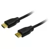 LogiLink CH0053 nopea HDMI-kaapeli Ethernet-tuella, HDMI 1.4, A-uros – A-uros, 4K/30, kullatut liittimet, 10 m, musta