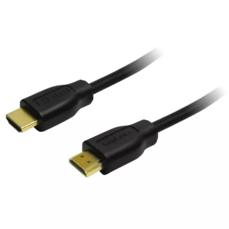 LogiLink CH0053 nopea HDMI-kaapeli Ethernet-tuella, HDMI 1.4, A-uros – A-uros, 4K/30, kullatut liittimet, 10 m, musta