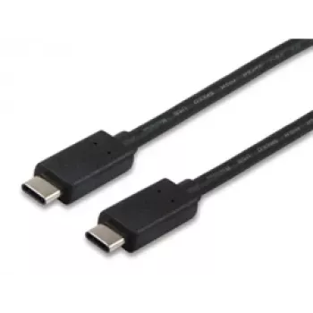 Equip USB 2.0 Type-C -kaapeli, 1m, 1 m, USB C, USB C, USB 2.0, uros/uros, musta