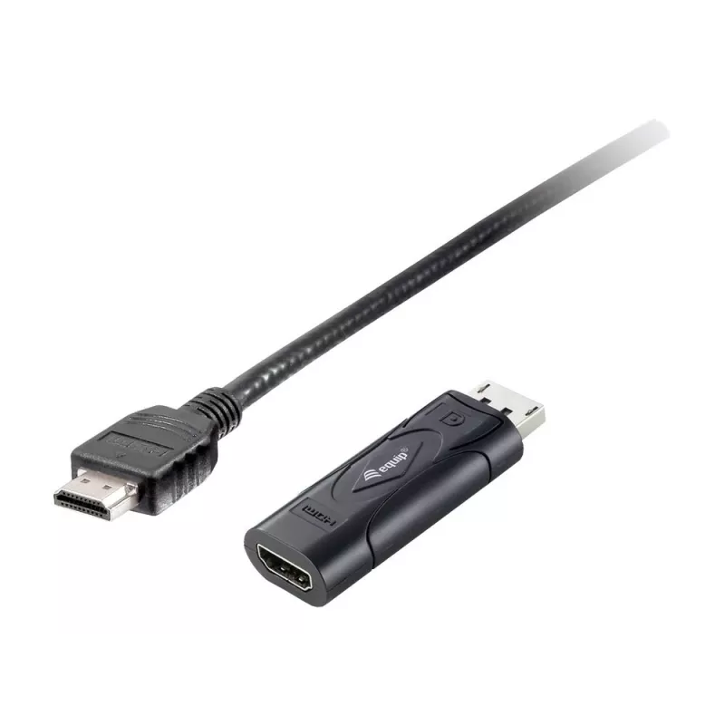 Equip DisplayPort - HDMI -adapteri, 0,2 m, DisplayPort, HDMI, pistoke, liitin, 1920 x 1080 pikseliä
