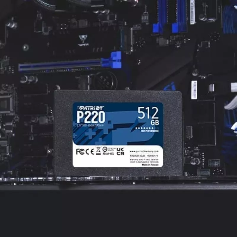 Patriot Memory P220 512 Gt SSD-asema, 2,5″, SATA III (P220S512G25)