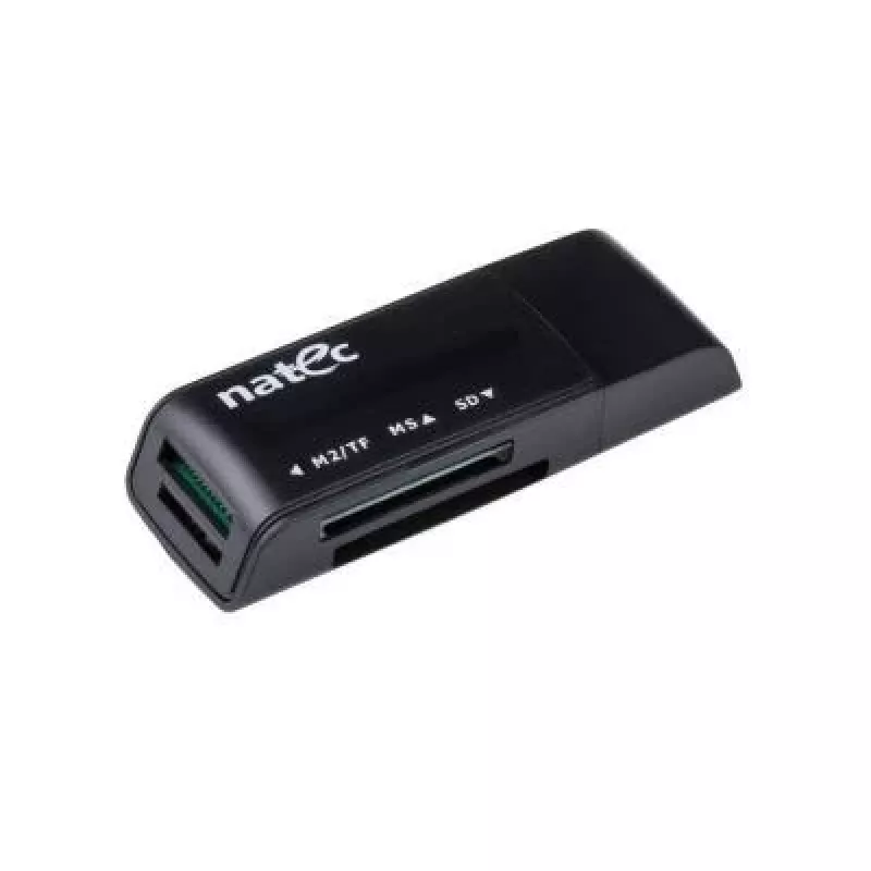 Natec MINI ANT 3 USB 2.0 -kortinlukija (SD, SDHC, MMC, M2, microSD), musta (NCZ-0560)