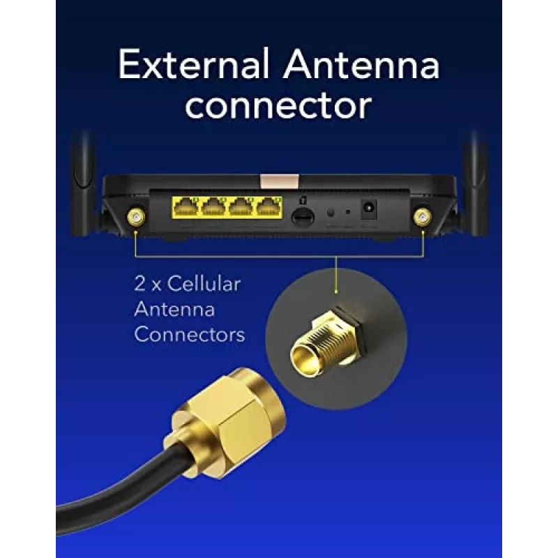 Cudy LT500D langaton reititin Fast Ethernet dual-band (2,4 GHz / 5 GHz) 4G musta