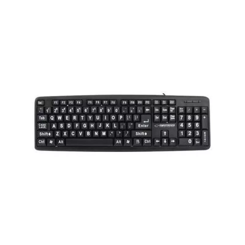 Esperanza EK129 näppäimistö USB QWERTY UK englanti musta