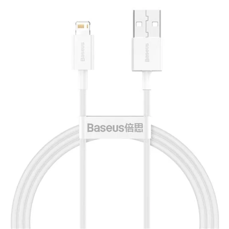 Baseus CALYS-A02 matkapuhelinkaapeli valkoinen 1 m USB A Lightning