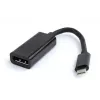 Gembird A-CM-DPF-01 USB-C–DisplayPort-adapteri, 15 cm, musta