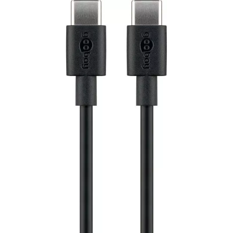 Goobay 51243 USB-kaapeli 2 m USB 2.0 USB-C musta (51243)
