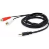 Equip 147093 äänikaapeli, 2 x RCA-naaras – 3,5 mm uros, 2,5 m, musta