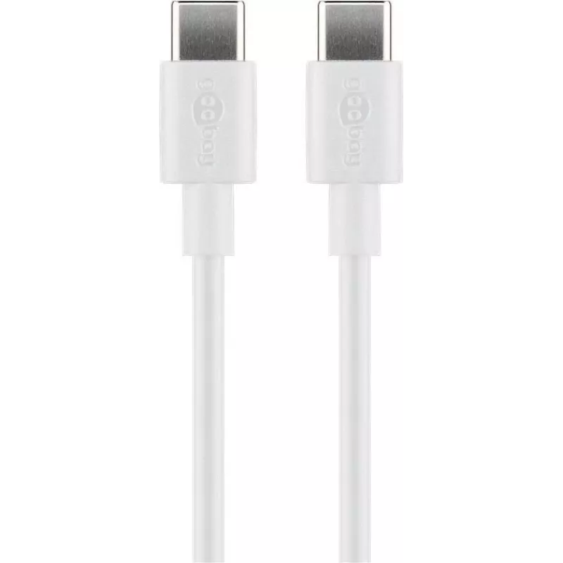Goobay USB-C-lataus- ja synkronointikaapeli, 2 m, valkoinen | Goobay