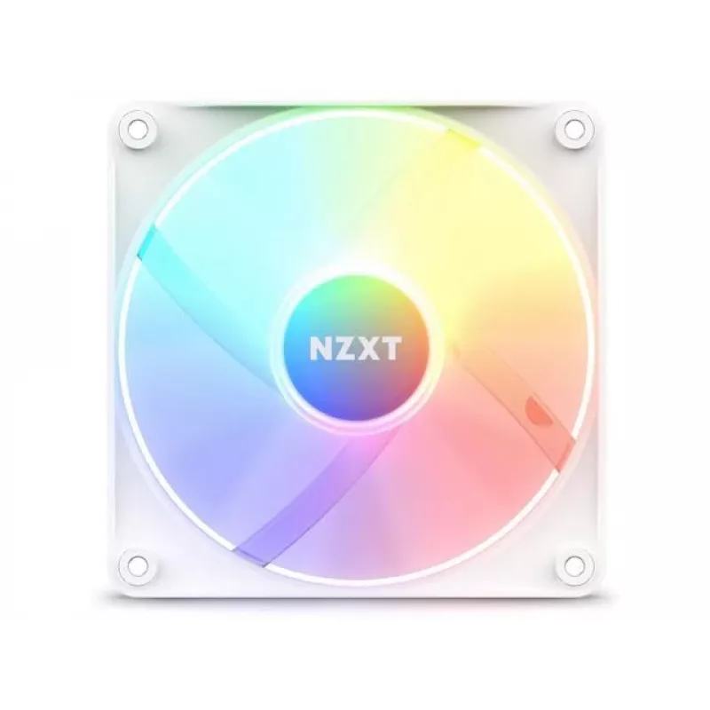 NZXT F120 RGB Core RF-C12SF-W1 120 mm kotelotuuletin, 500–1800 RPM, PWM, valkoinen