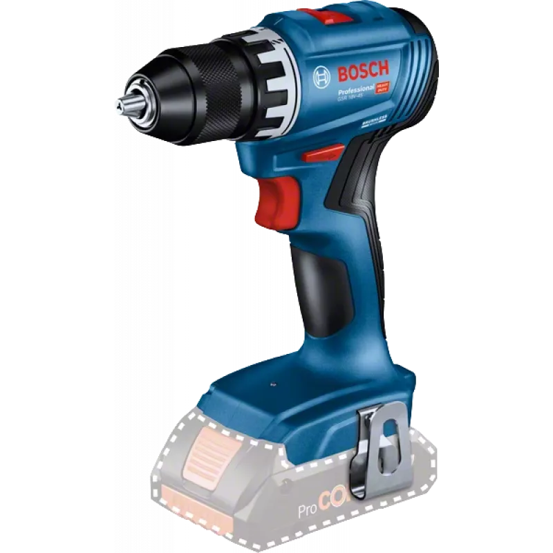 Bosch GSR 18V-45 Professional 500 kierr./min avaimeton 900 g musta, sininen