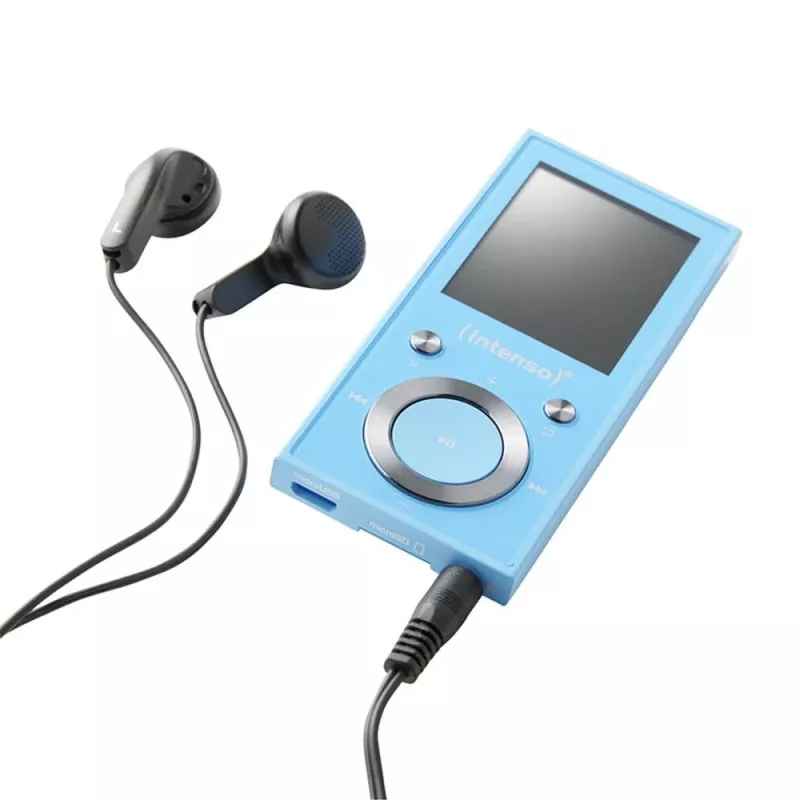MP3-soitin INTENSO Video Scooter BT — 16 GB, LCD-näyttö, MicroSD-yhteensopiva, sininen