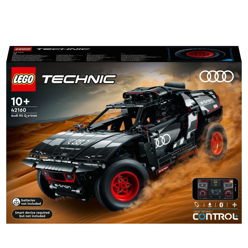LEGO Technic maastoautomallin rakennussarja Audi RS Q e-tron 42160 — 914 osaa, suositeltu ikä 10+