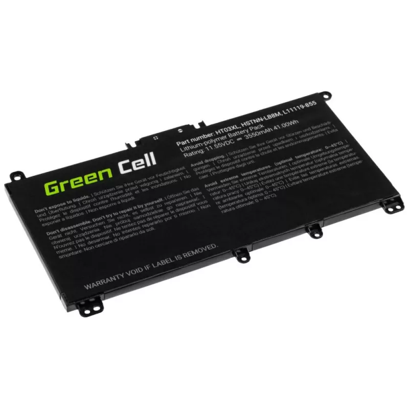 Green Cell GC-HP163 kannettavan akku HT03XL 11,4 V 3400 mAh HP Mobilit