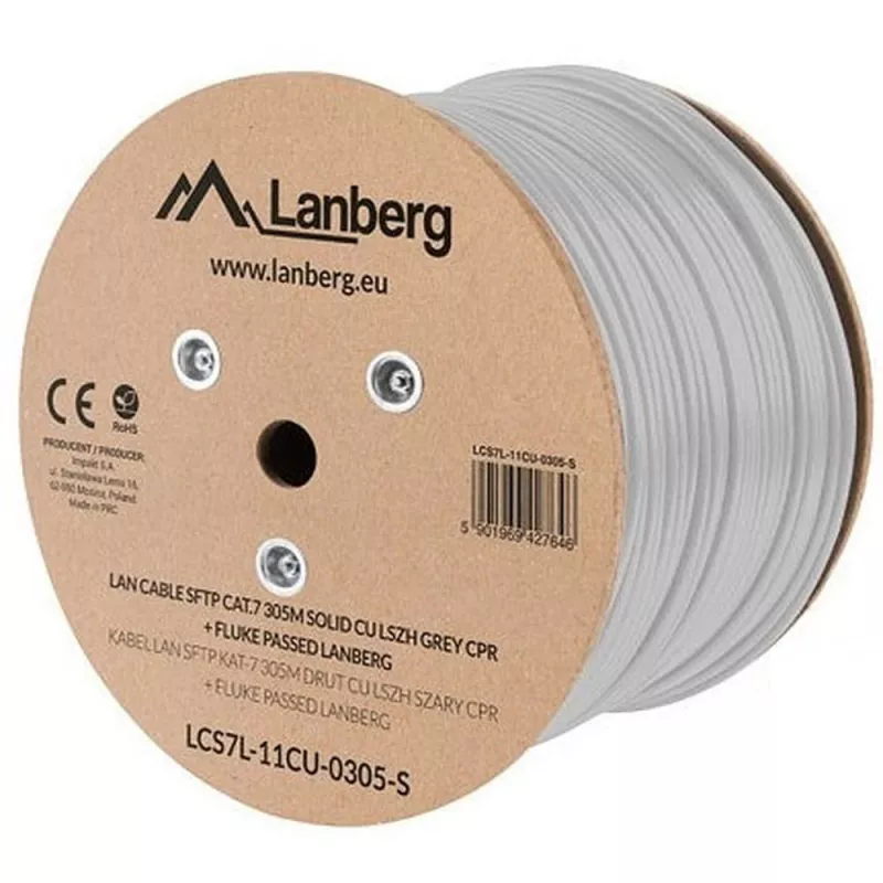 Verkkokaapeli Lanberg LCS7L-11CU-0305-S RJ45 Cat7 305 m valkoinen