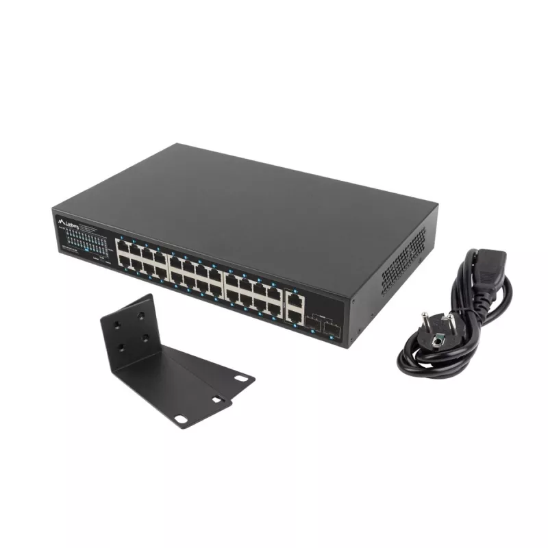 Hallitsematon LANBERG-kytkin RSGE-24P-2GE-2S-360 24 RJ-45 Ethernet-portilla