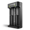 Akkulaturi everActive LC200 kotitalous USB, 2 paikkaa, Li-Ion, tukee A/AA/AAA/AAAA/C/D, 5 V tulo, 4,2 V lähtö, musta