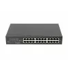 Hallitsematon kytkin LANBERG RSGE-24 — 24× Gigabit Ethernet 1U, rack-asennettava, musta