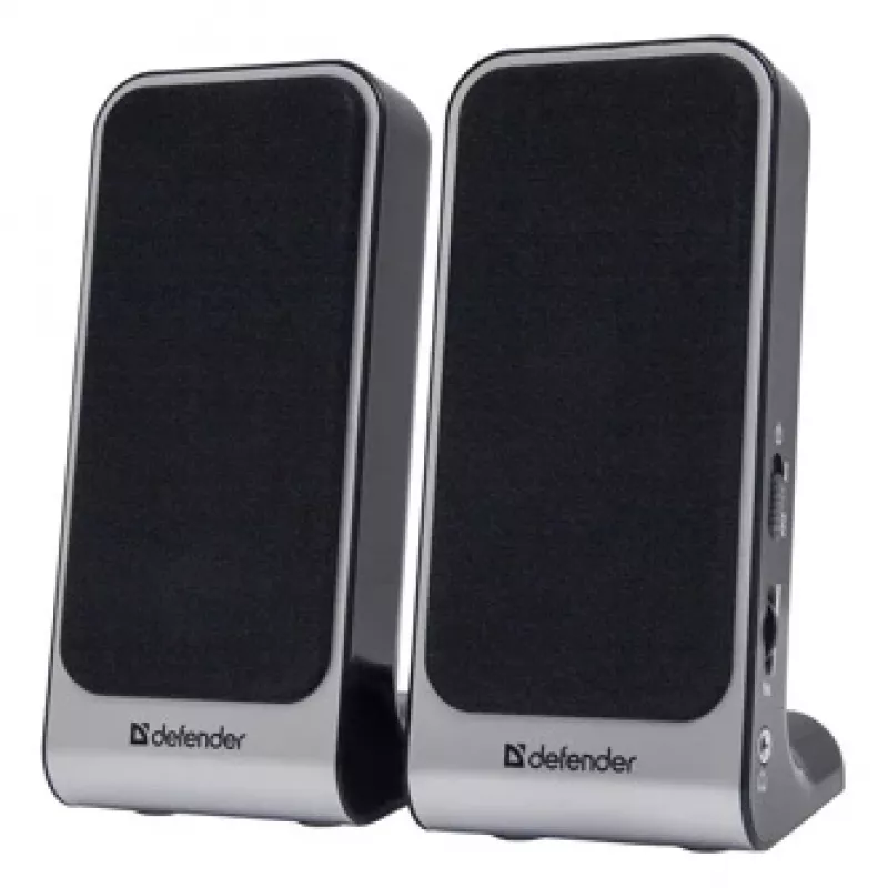 DEFENDER SPK-225 johdolliset 2.0-kaiuttimet, 4 W RMS, USB/DC 5 V, 3,5 mm, musta