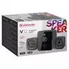 Defender V12 65212 2.1 -tietokonekaiuttimet, 11 W, 5 W subwoofer, USB-virta, LED-taustavalo, musta, 115 x 130 x 223 mm