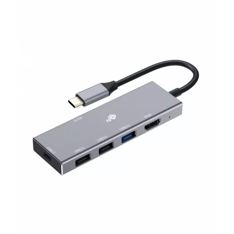 TB USB-C 7v1 -adapteri USB 3.0, 2x USB 2.0, HDMI, PD, SD/TF