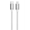 TB-kaapeli USB-C - Lightning punottu 1 m, hopea